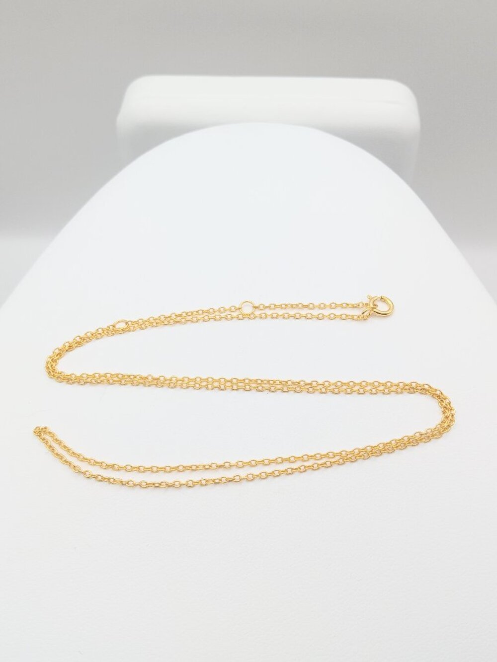 Vintage 925 Sterling Silver Gold Cable Chain Link Necklace